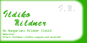ildiko mildner business card